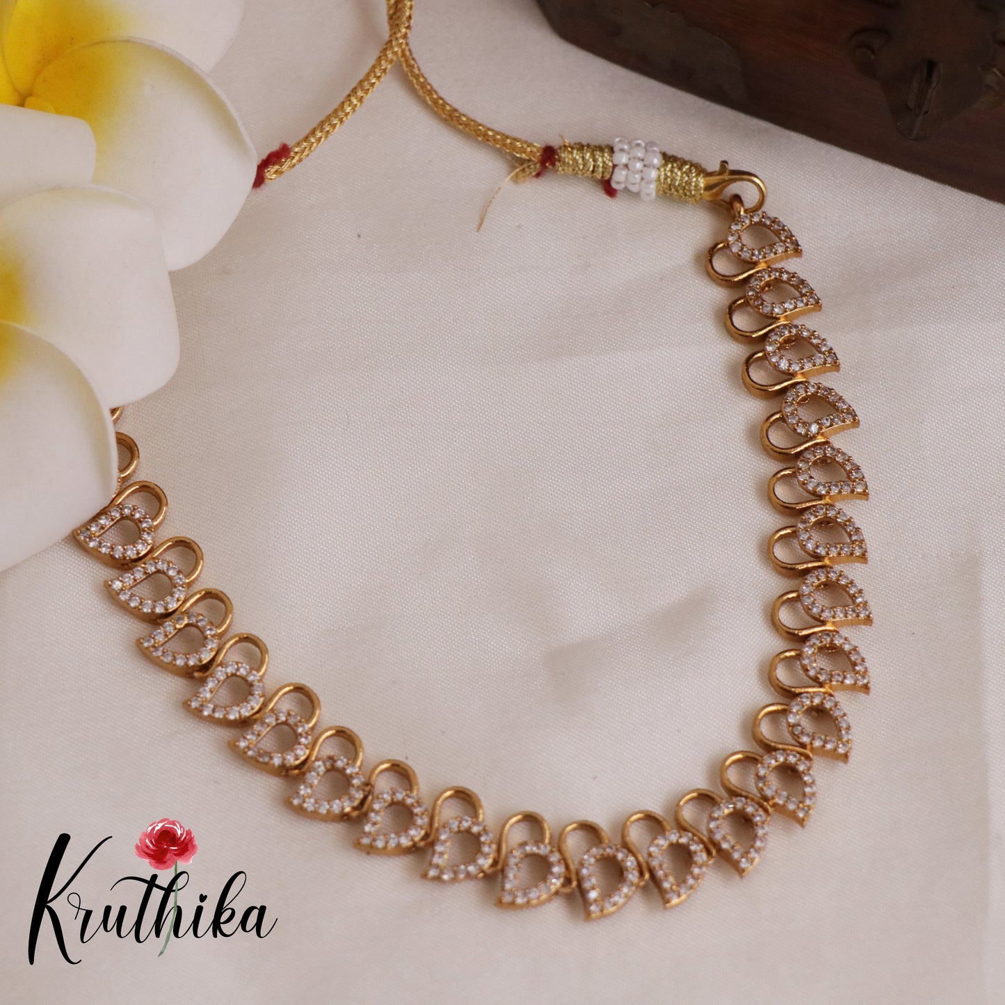 Pretty CZ Antique Stone Necklace NC1978