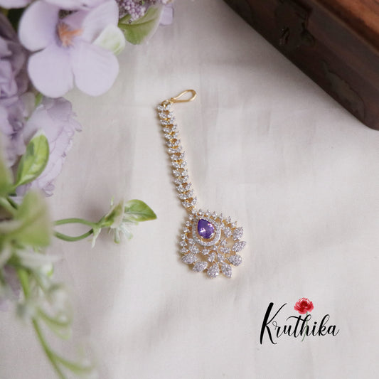 Pretty AD Stone Sparking Maang Tikka MT259 (Available in 3 Colours)