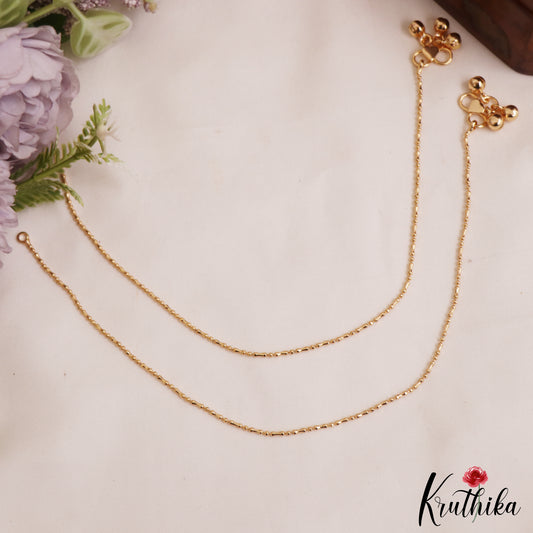 Simple Gold-Tone Anklets A59
