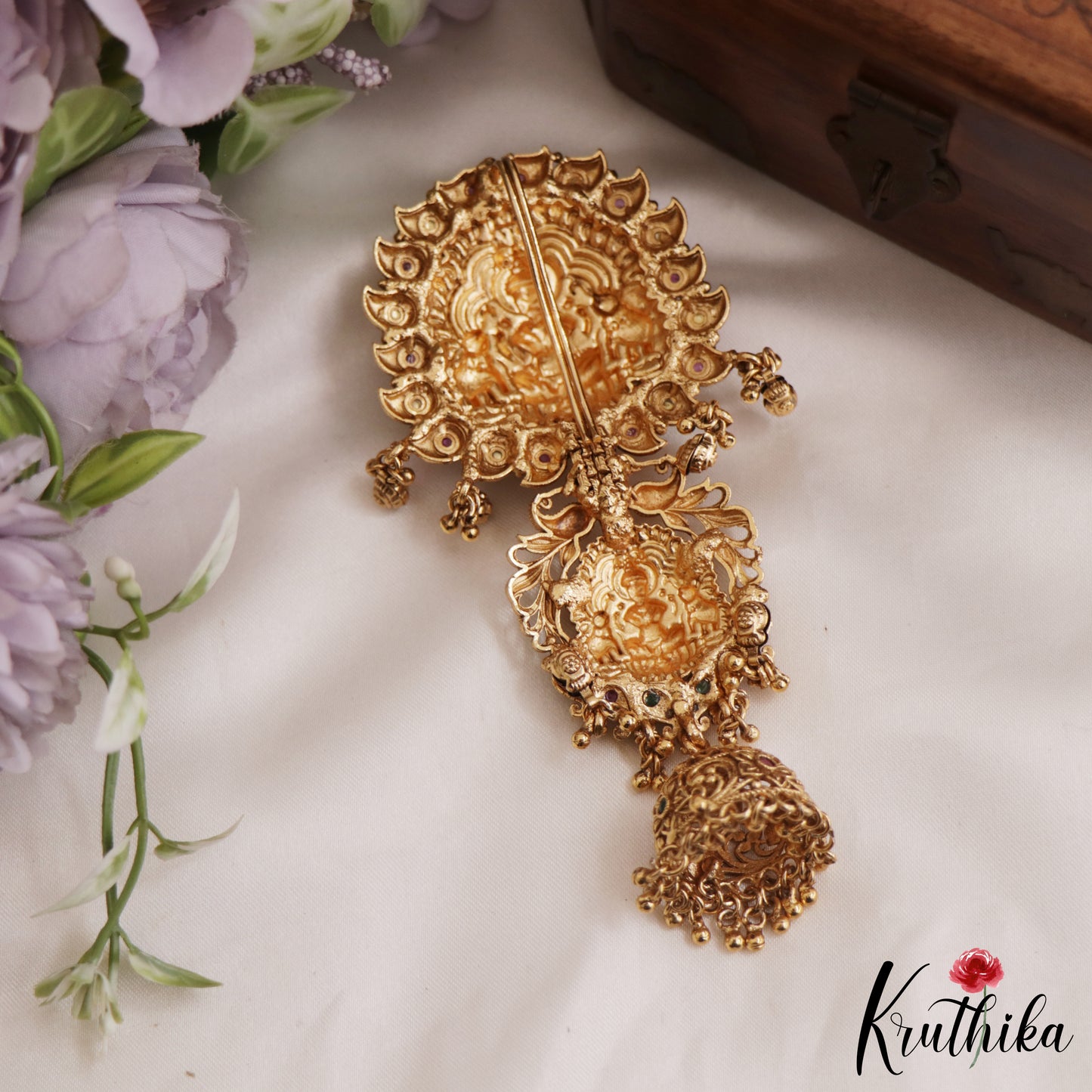 Traditional Antique Lakshmi Jhumka Jada Billa J318