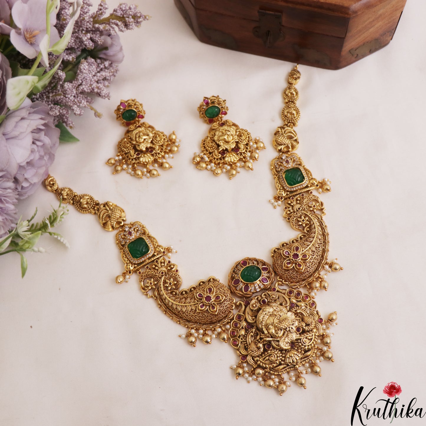 Gorgeous Antique Lord Krishna Motifs Necklace NC2937