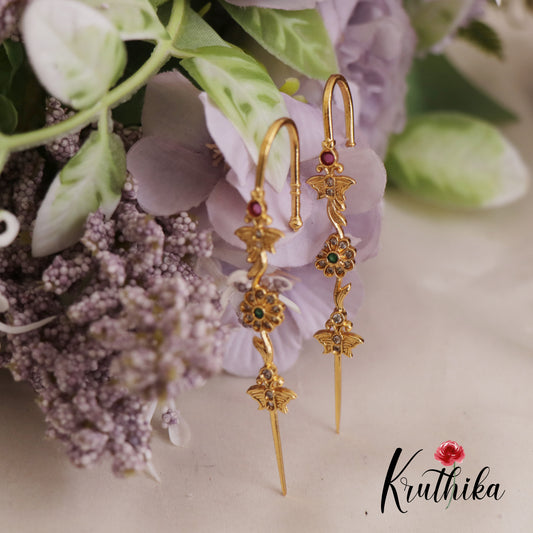 Elegant Floral Hook Earcuff E860