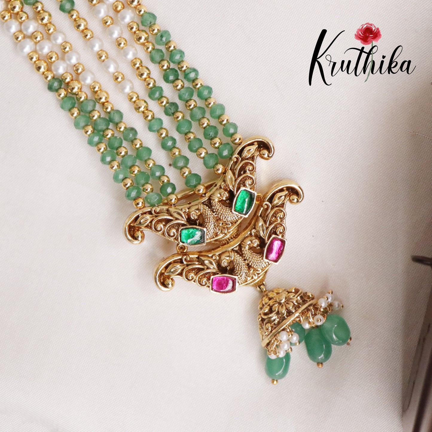 Beautiful Temple Lakshmi Long Jadau Jada Billa 28 Inch J191