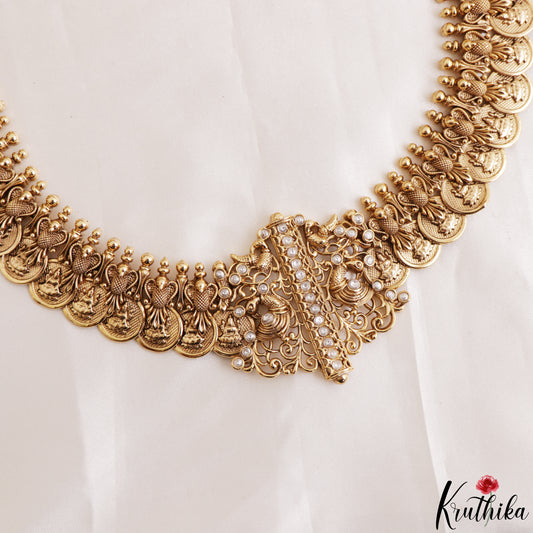 Stunning Antique Peacock Motifs Lakshmi Kasu Haaram LH2201