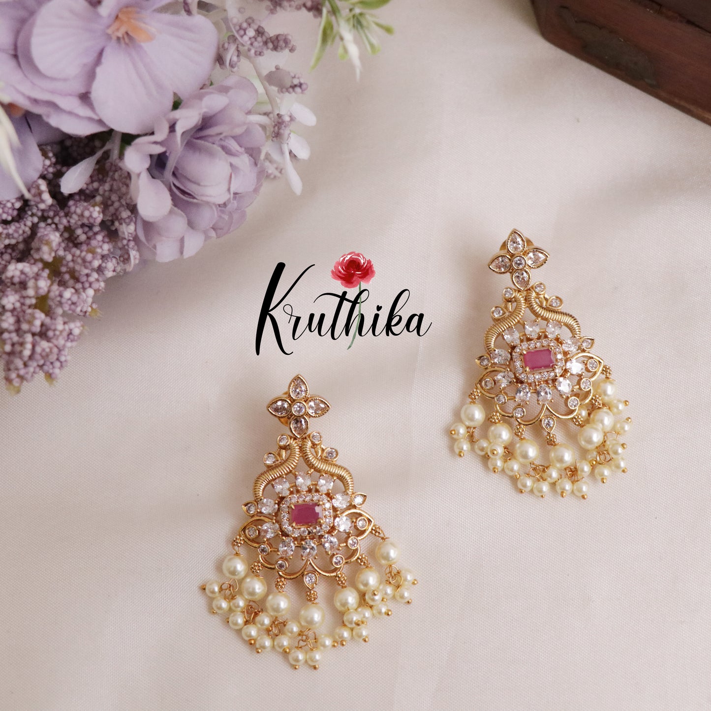 Gorgeous AD Peacock Pendant Set PS17