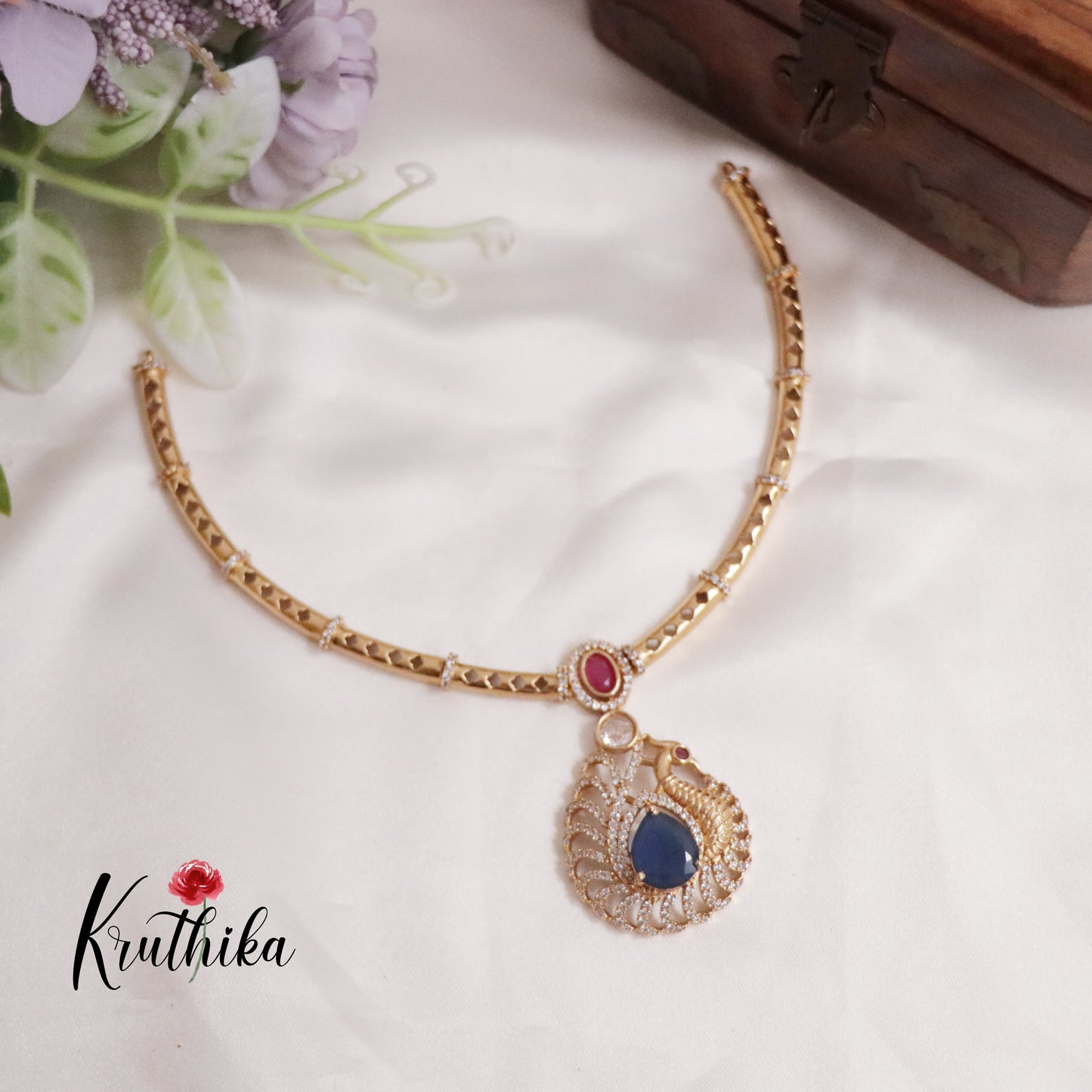 Simple AD/Victorian Pendant Hasli Necklace NC2243 (Available in 3 Colors)