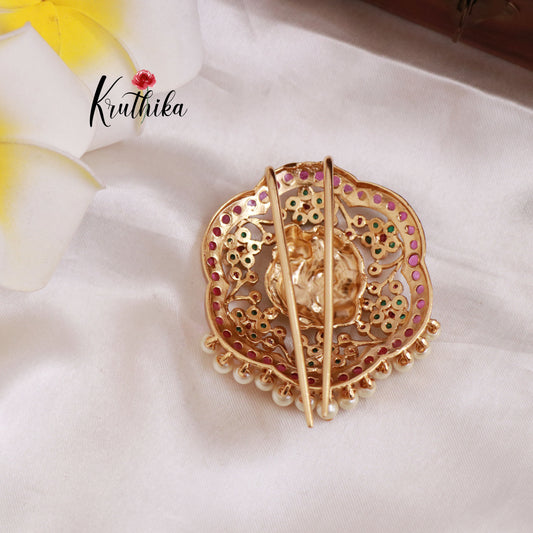 Premium Peacock Kempu Jada Billa J90