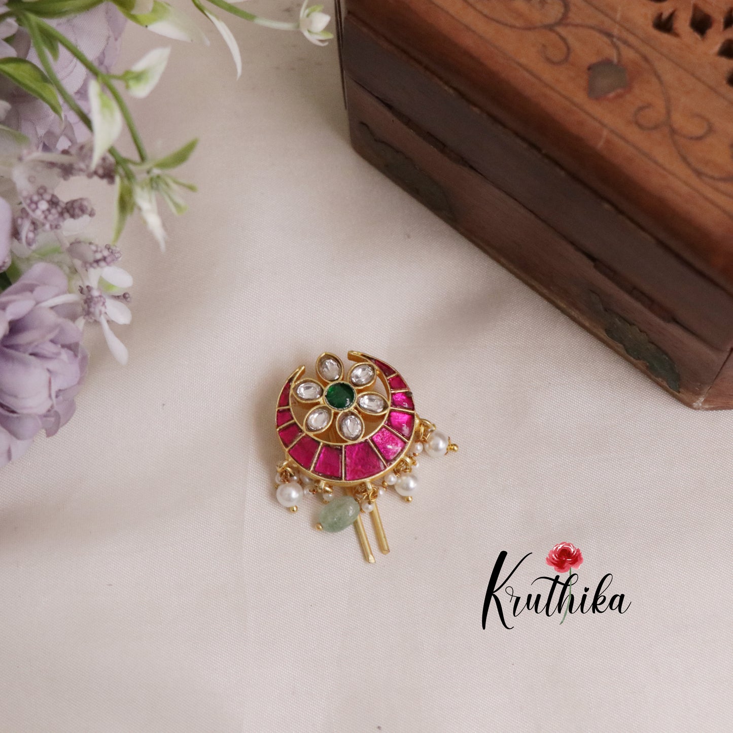 Premium Chandabali Kundan Jadau Jada Billa J160