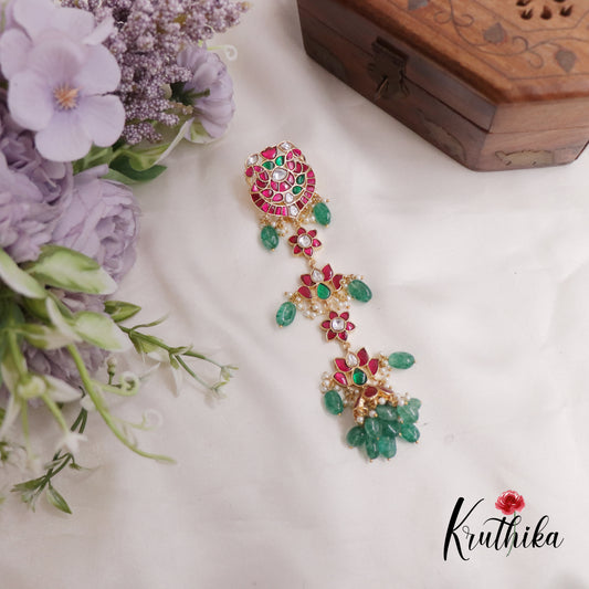 Beautiful Peacock Lotus Jadau Jada Billa J229