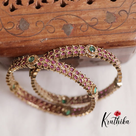 Beautiful Twin Stone Royale Bangles B220