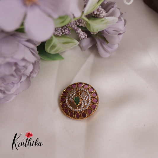 Trendy AD Floral Chandra Surya Hair Ornaments J249