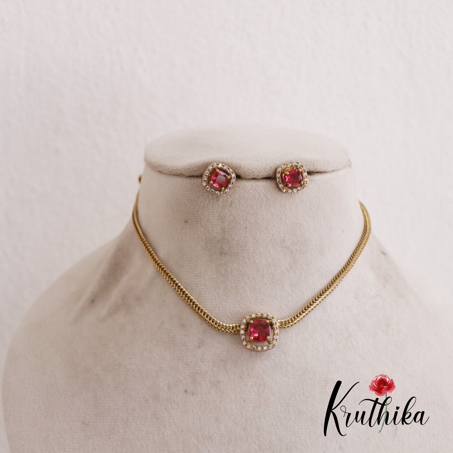 Simple Trendy CZ Necklace NC2610 (Available in 2 Colours)