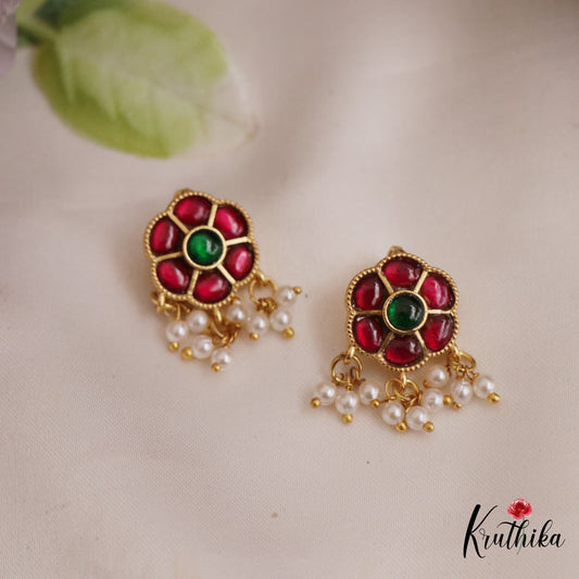 Trendy Kemp Floral Motifs Earcuffs | Upper Earrings | Bugadi Earrings E1027 (Available In 3 Colors)
