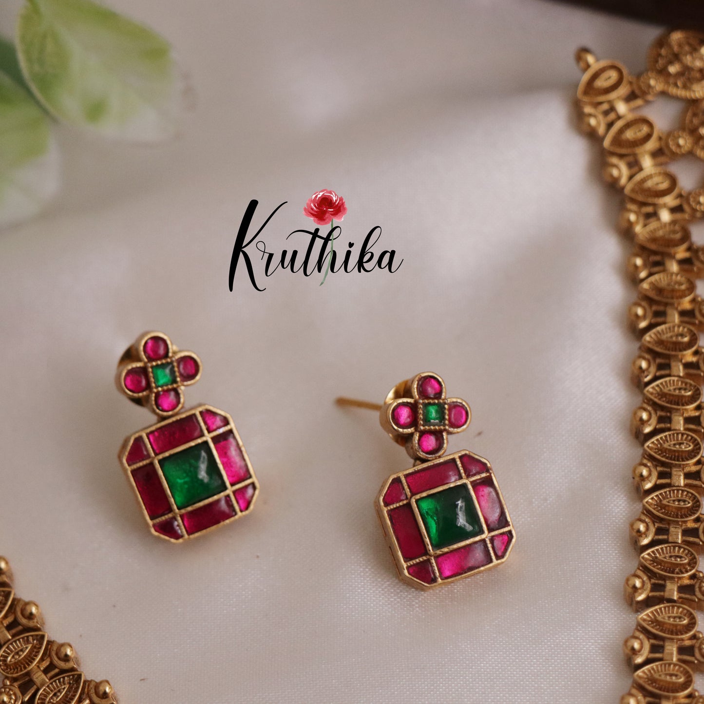 Beautiful Jadau Lakshmi Coin Haaram with Peacock Puligoru Pendant LH1955