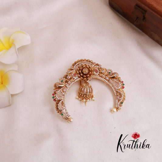 Premium AD Half moon jhumka Jada Pin J119