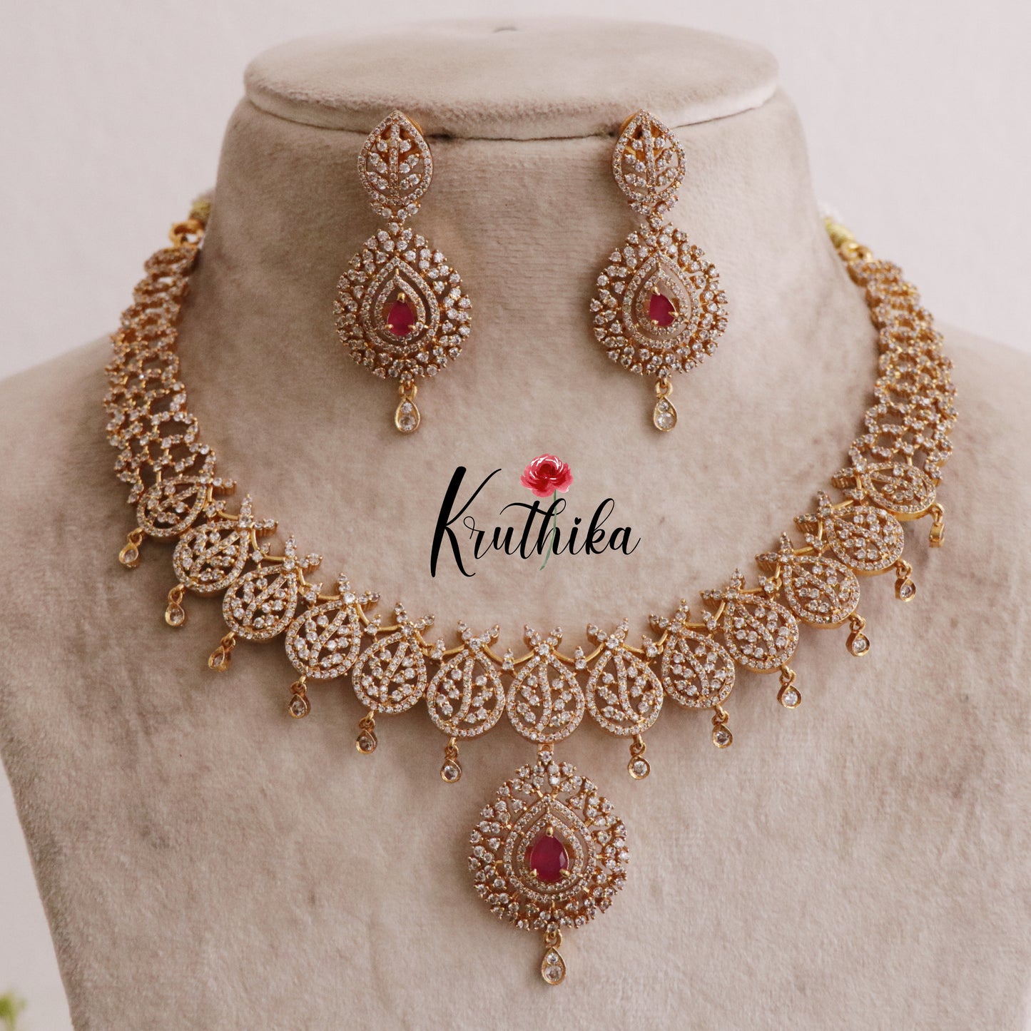 Gorgeous CZ Changeable Stones Necklace NC2061
