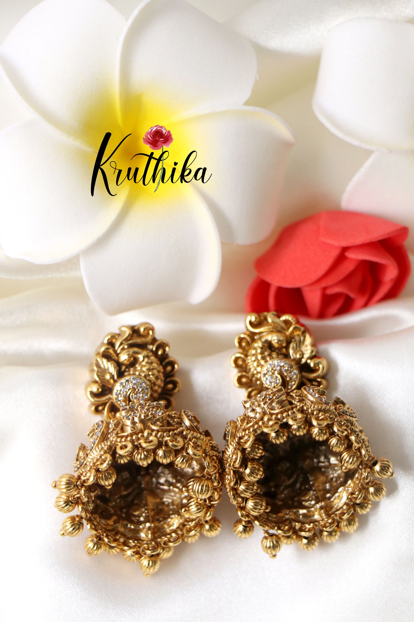 Peacock Lakshmi Jhumkas E329