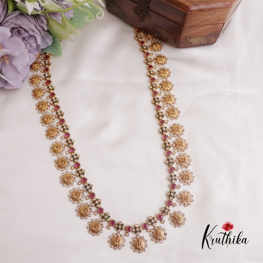 Premium CZ Lakshmi Coin/Kasumala Haaram LH1950