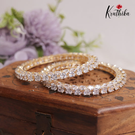 Eternal Radiance AD Stone Bangles B340 (Set Of 2 Bangles)