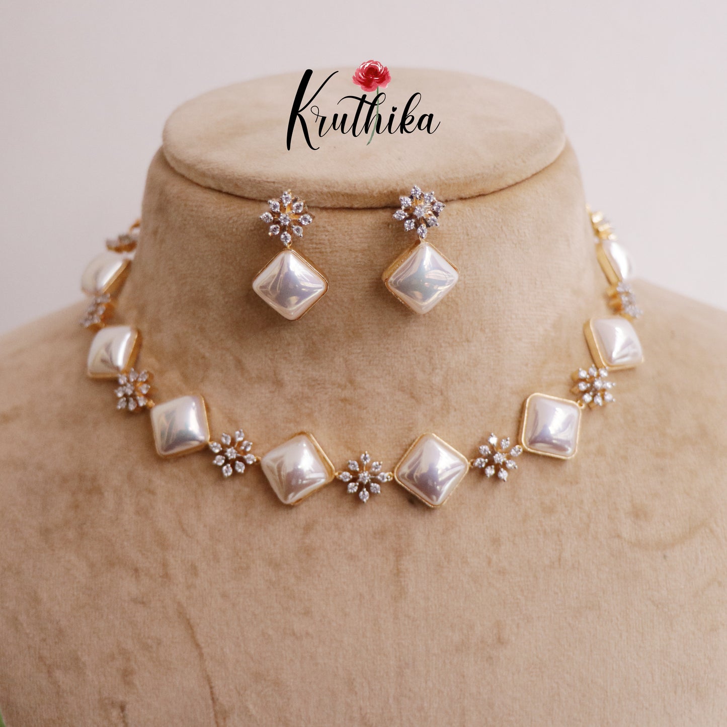 Pretty CZ Pearls Necklace NC2269