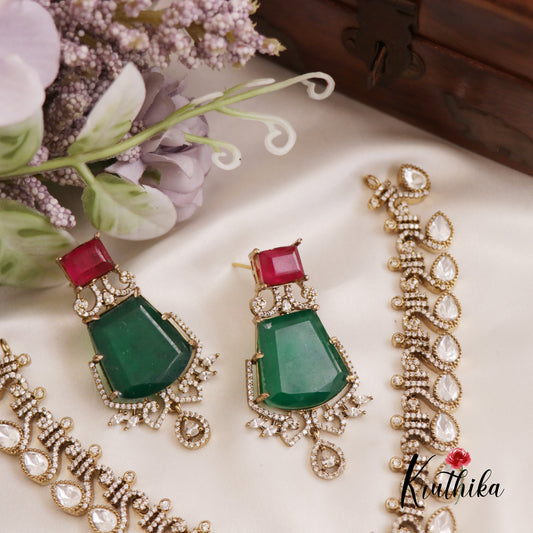 Gorgeous AD Peacock Moissanite Necklace NC2631