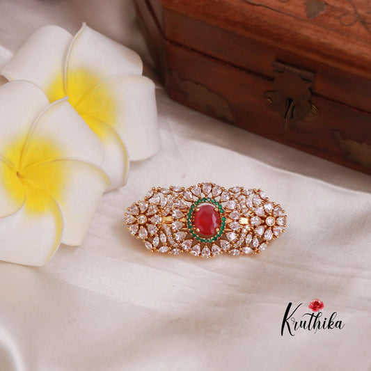 Trendy CZ Antique Hair Clip J98 (Available in 2 Colours)