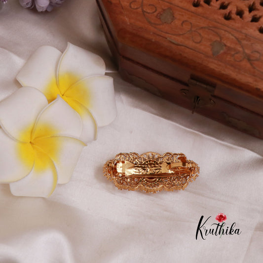 Trendy CZ Antique Hair Clip J98 (Available in 2 Colours)