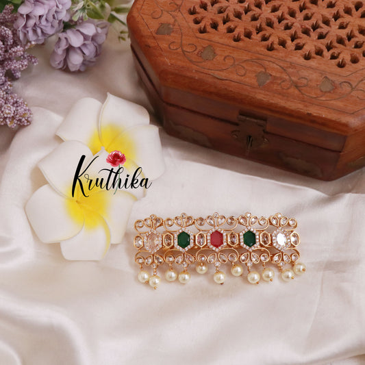 Trendy CZ Antique Hair Clip J99