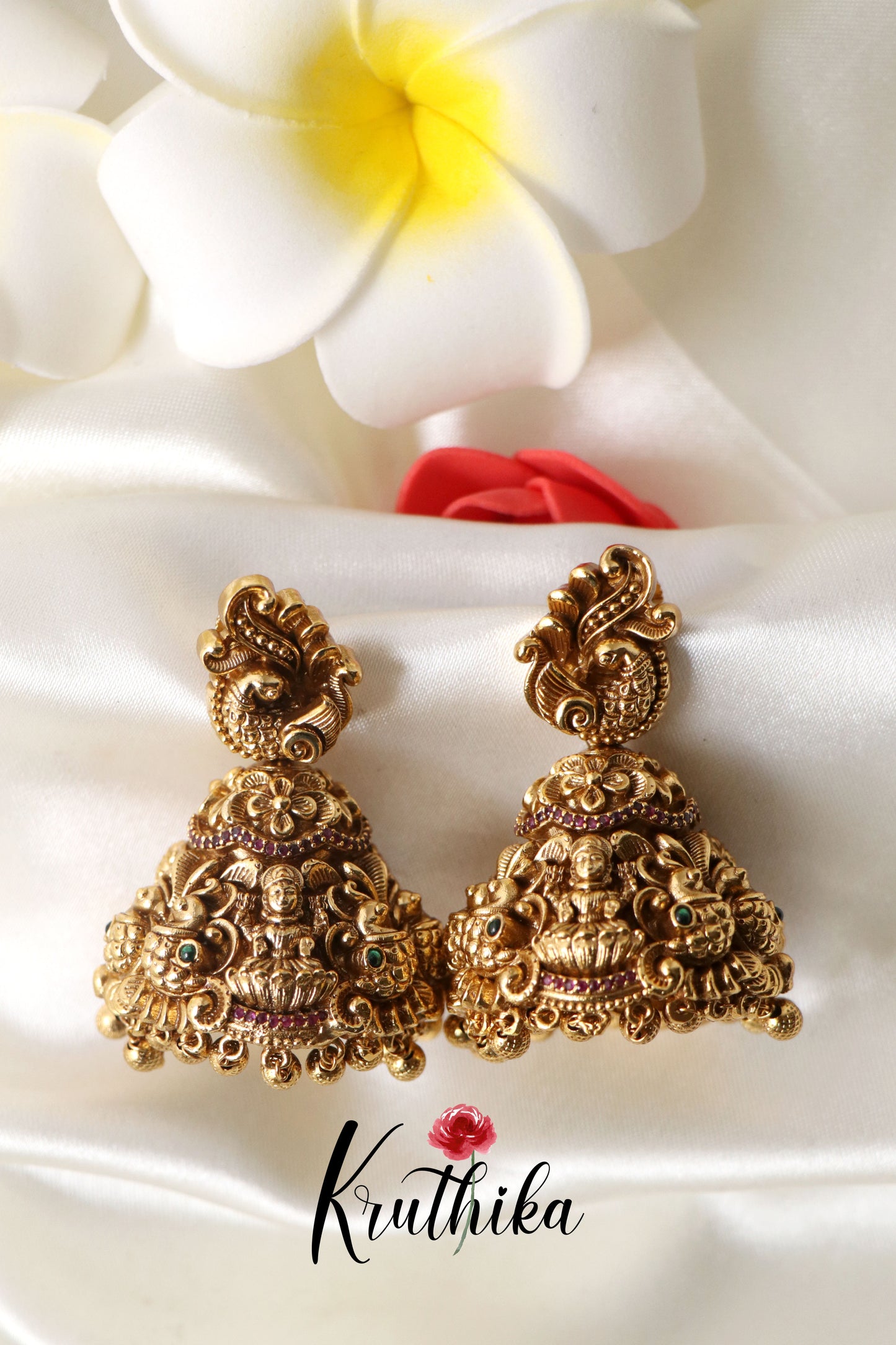 Premium polish Lakshmi Jhumkas E297