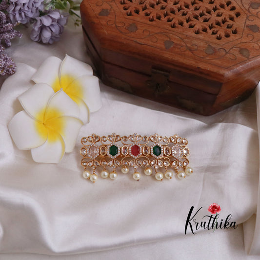 Trendy CZ Antique Hair Clip J99