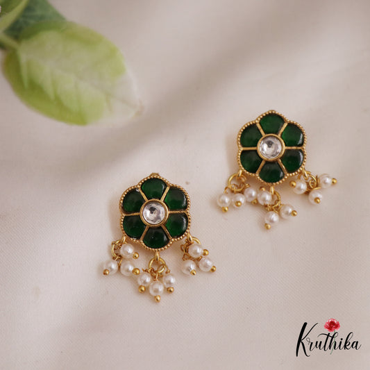Trendy Kemp Floral Motifs Earcuffs | Upper Earrings | Bugadi Earrings E1027 (Available In 3 Colors)