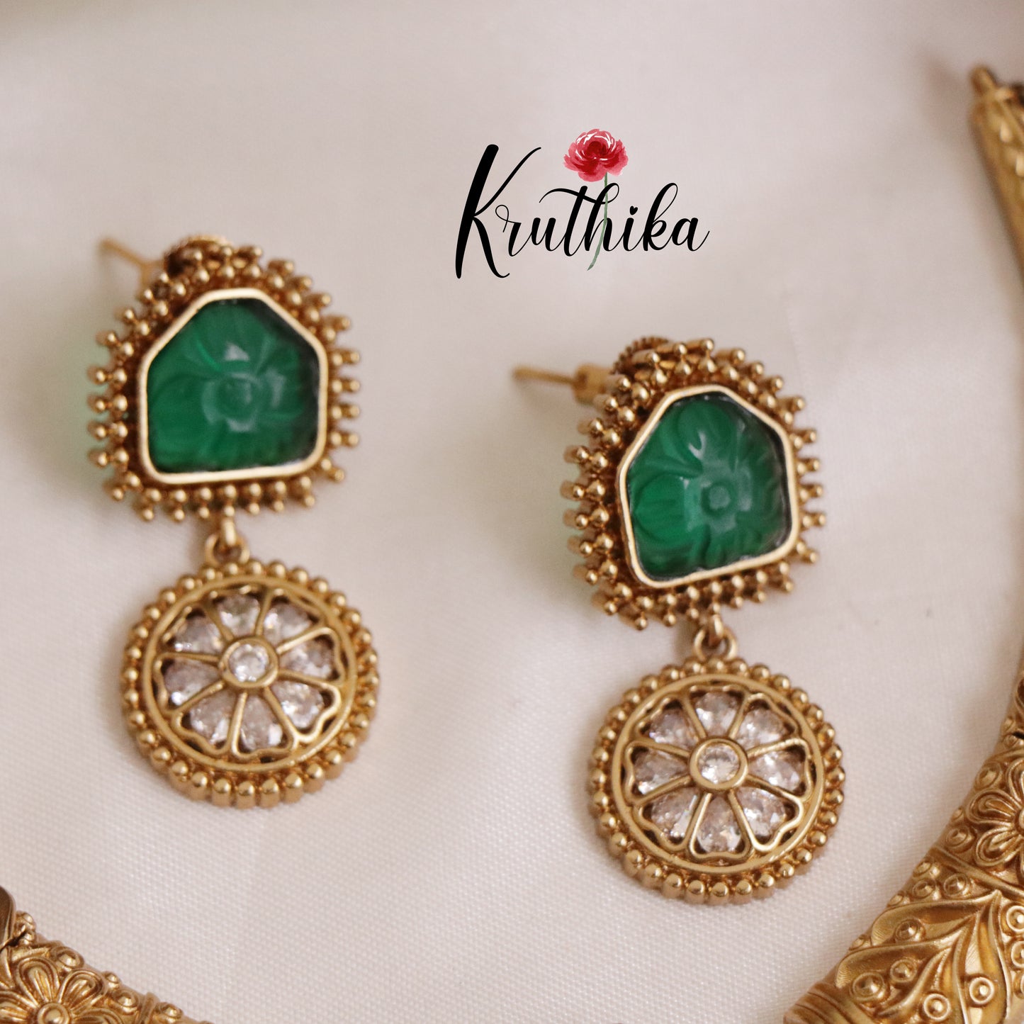 Beautiful AD Victorian Hasli Necklace Sets NC2019 (Available in 2 colours)