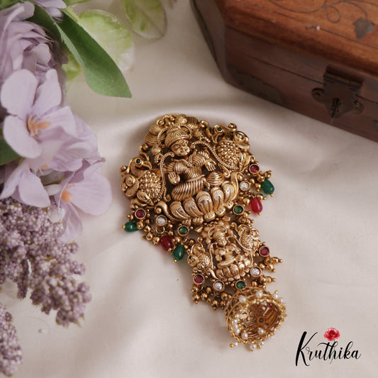 Beautiful Nagas Lakshmi Jhumka Jada Billa with Beads J253