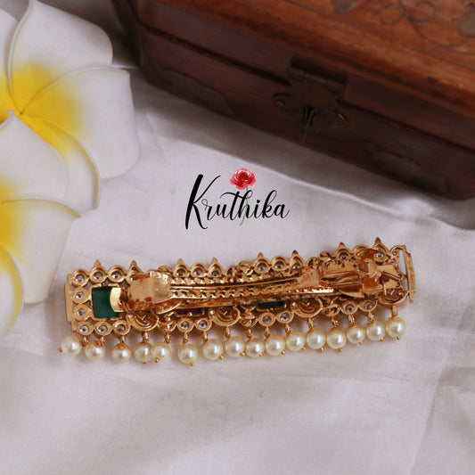 Trendy CZ Antique Hair Clip J100