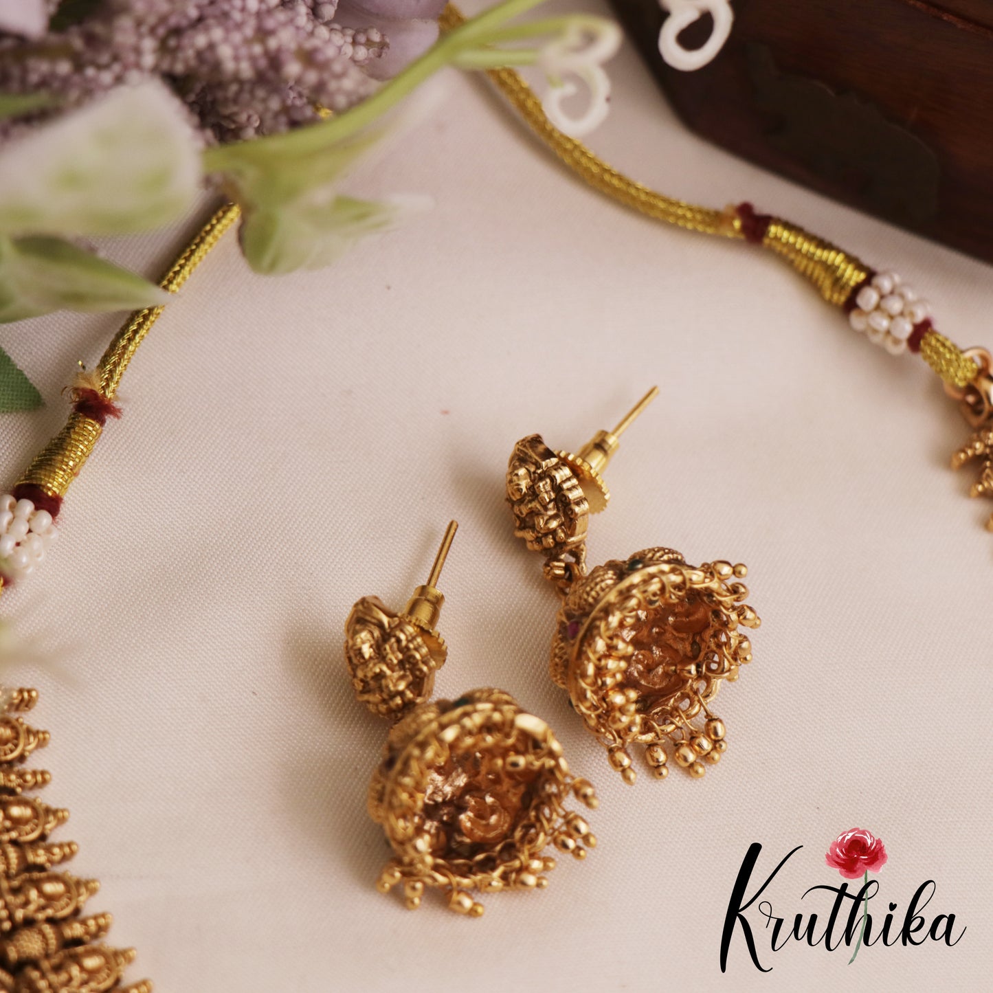 Premium Antique Lakshmi Motifs Kasu Necklace NC2850