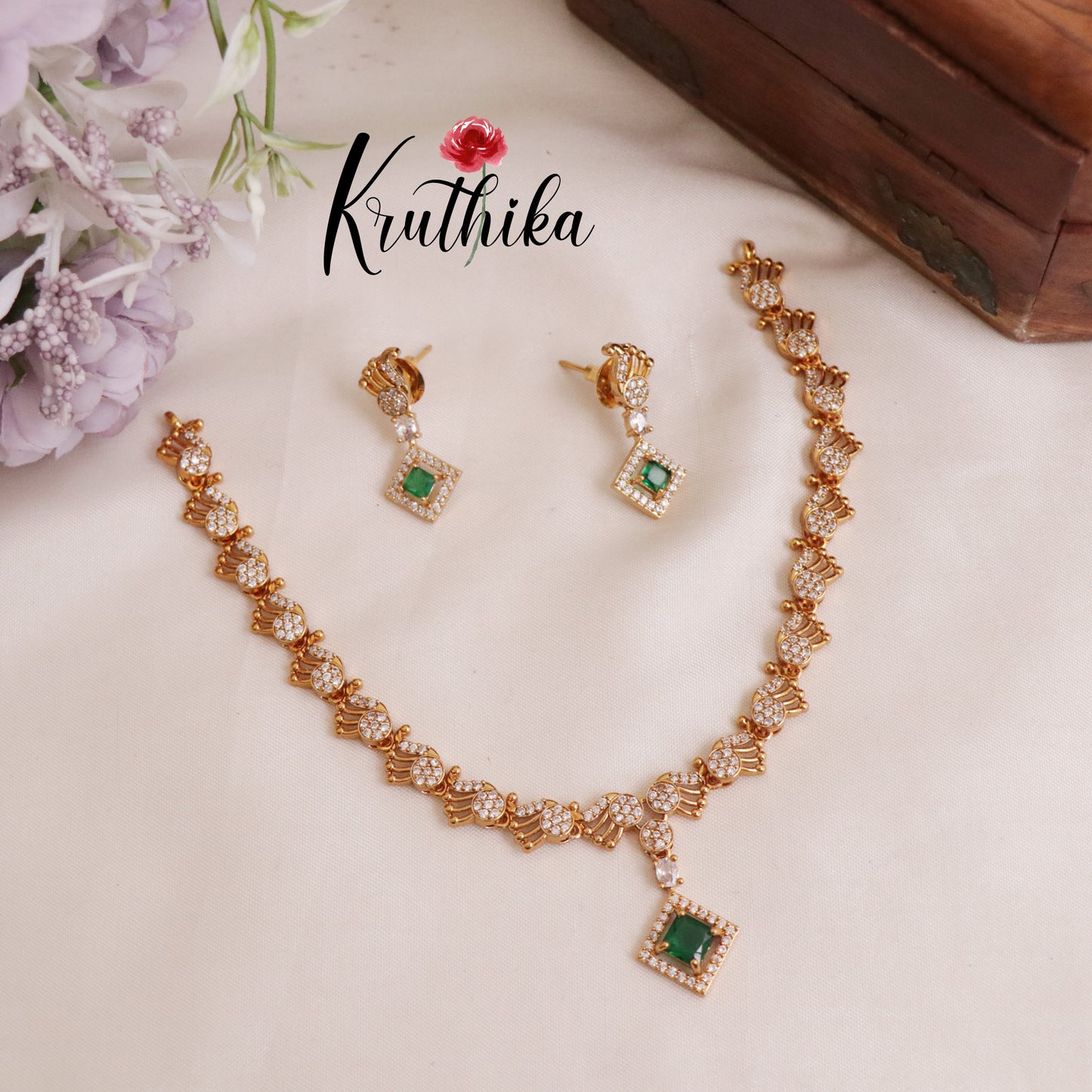 Gorgeous CZ Stone Necklace NC2064 (Available in 2 Colours)