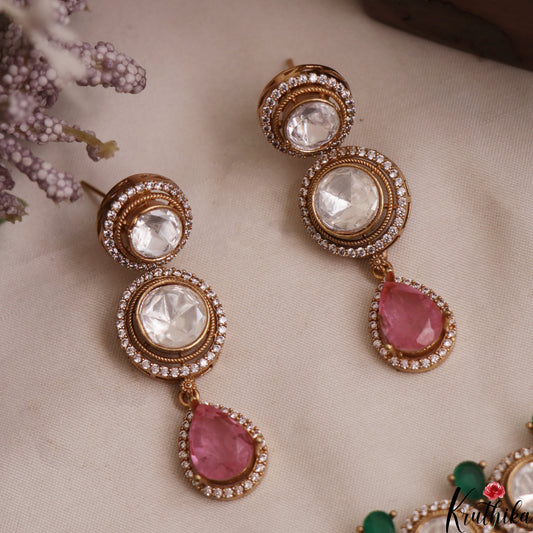 Sparkling Geometric Motifs Polki Victorian Choker NC3023 (Available In 2 Colors)
