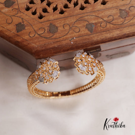 Elegant AD Floral Openable Single Kada B357