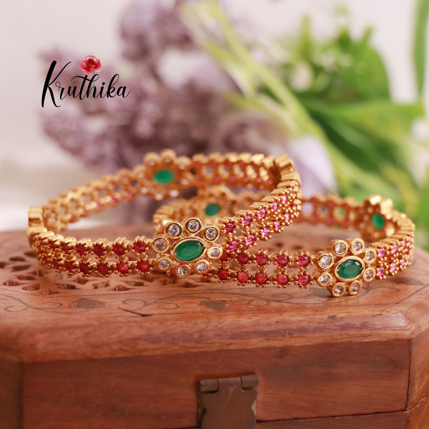 Ruby bangles B6 (pair)