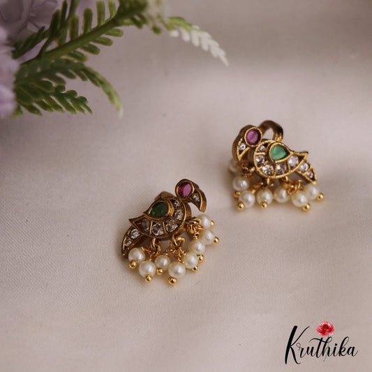 Trendy Kemp Parrot Motifs Earcuffs | Upper Earrings | Bugadi Earrings E944