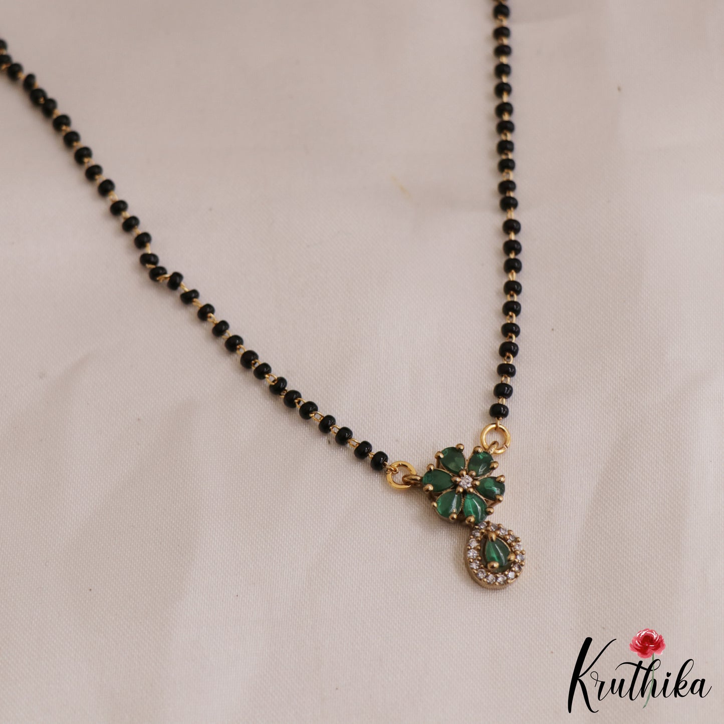 Simple Mangalsutra with Earrings Set NC2633 (Available in 2 Colours)