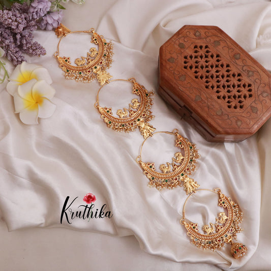 Premium Kemp AD Peacock Chanbali long Jada J85