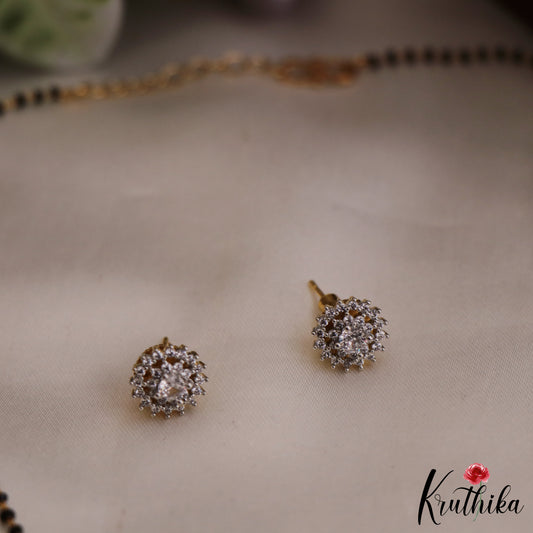 Elegant AD Stone Mangalsutra with Earrings Set NC2639