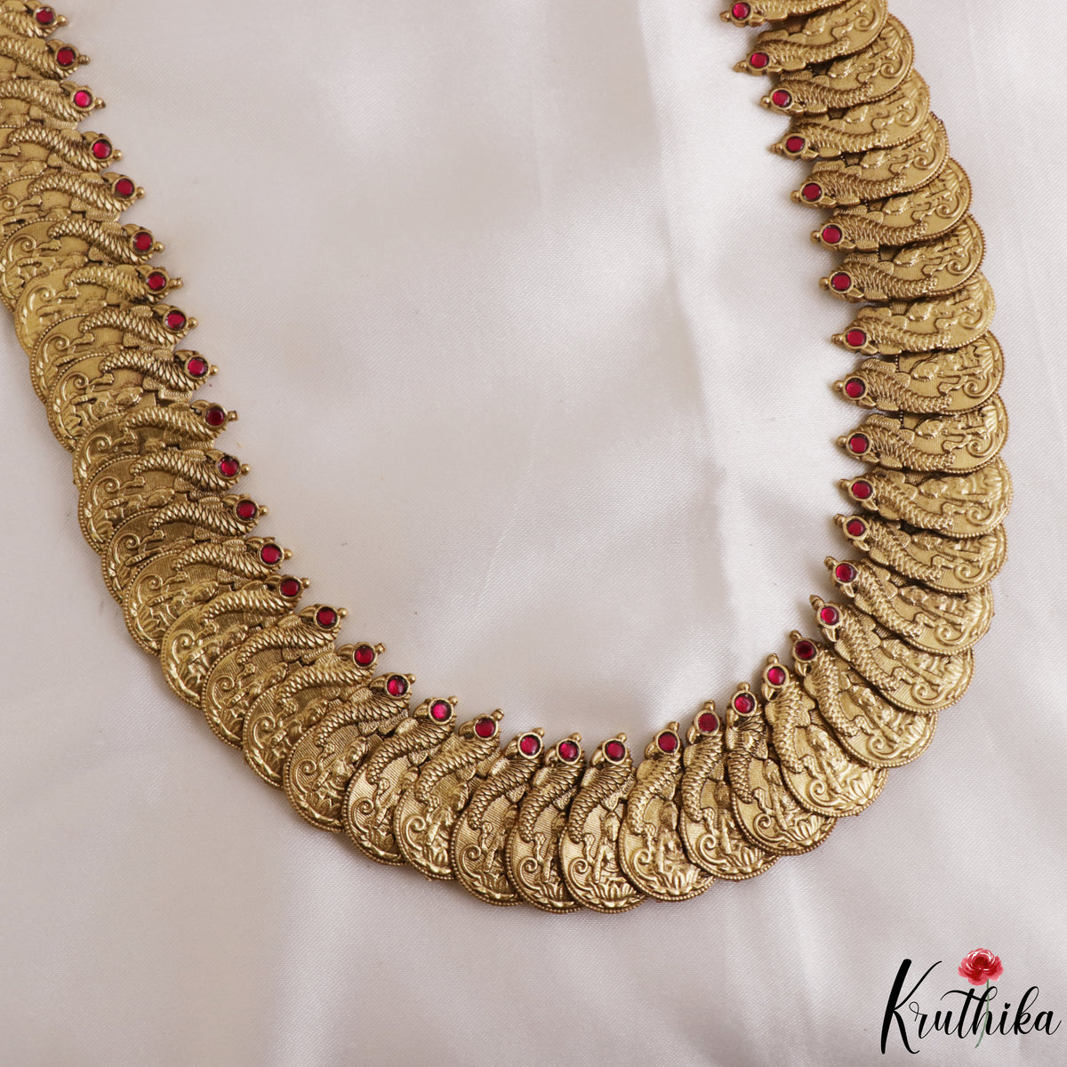 Traditional Antique Peacock Lakshmi Kasu Haaram LH2222
