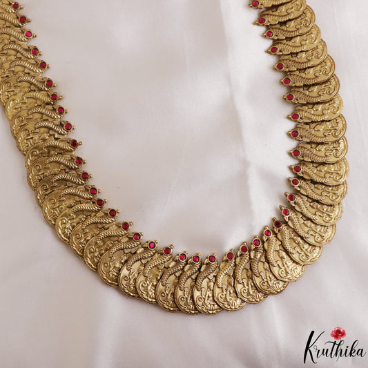 Traditional Antique Peacock Lakshmi Kasu Haaram LH2222