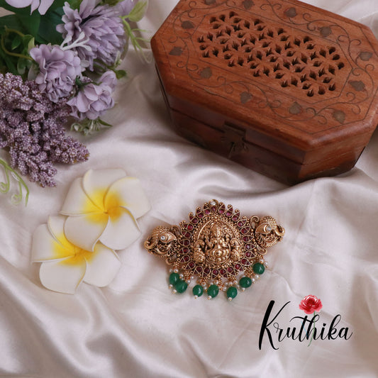 Premium CZ Antique Temple Hair Clip J107