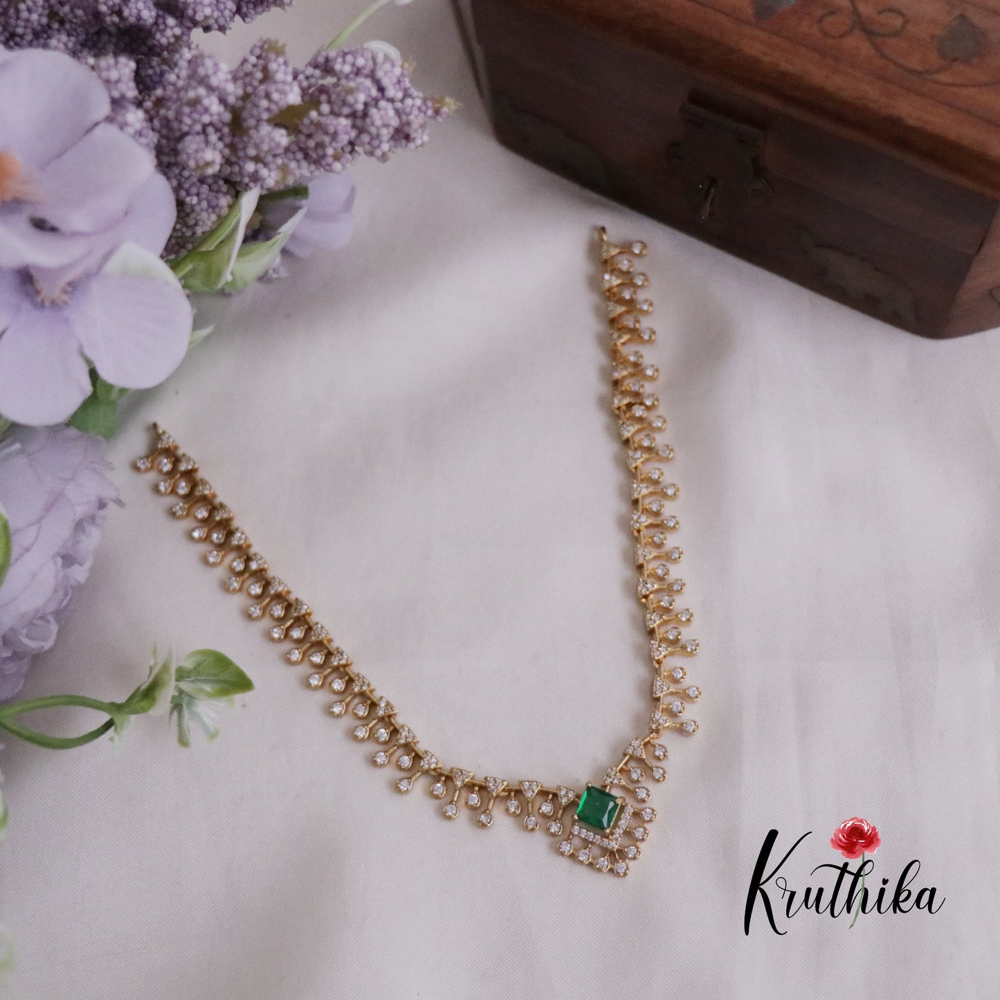 Trendy CZ Sparking Victorian Necklace Sets NC2171 (Available in 3 Colours)