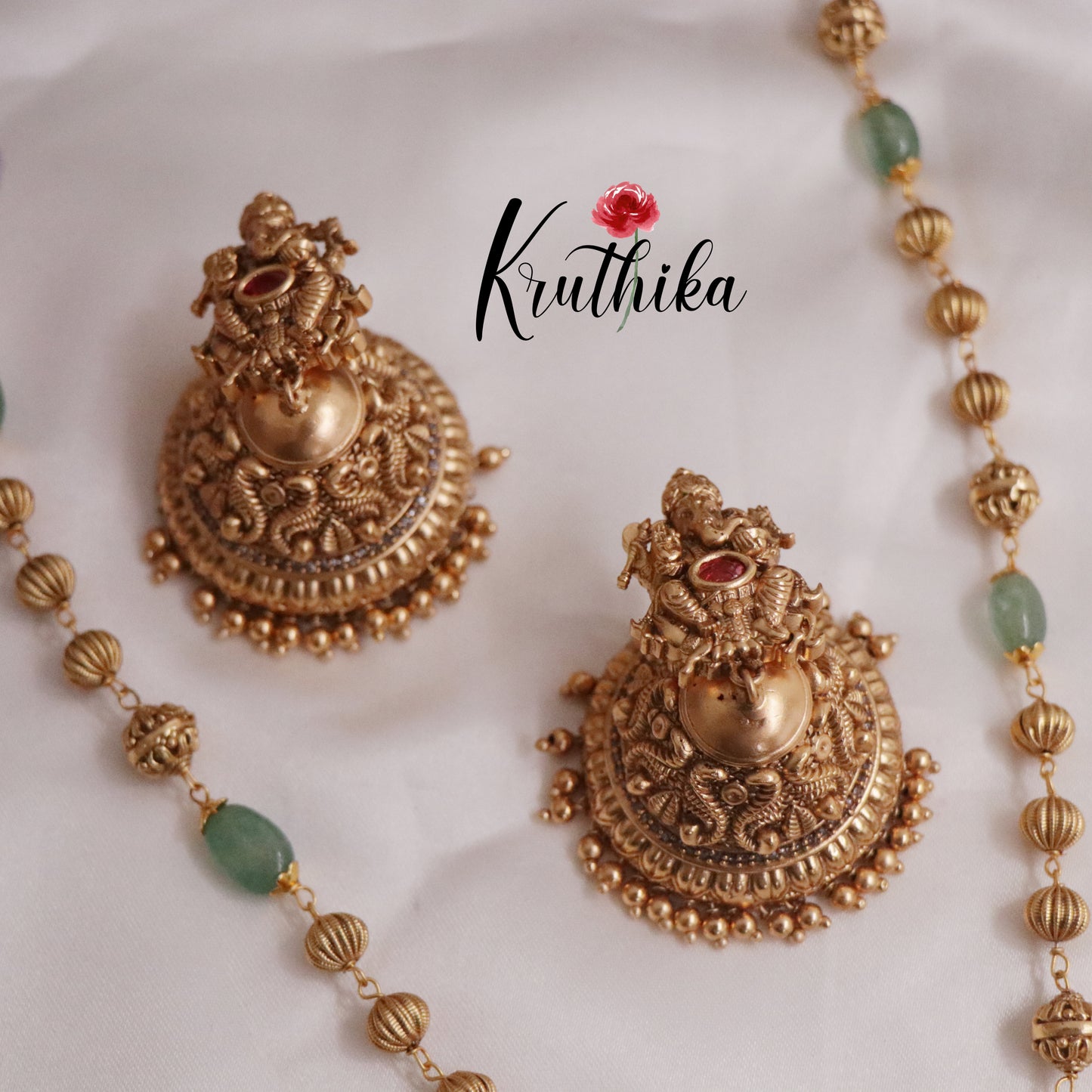 Beautiful Antique Ganesha Pendant Necklace NC2235-Pre order booking 10 to 15 days