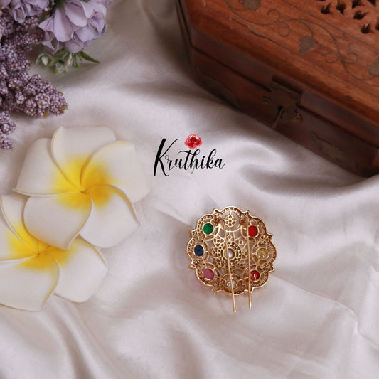 Trendy CZ Hair Clip J108