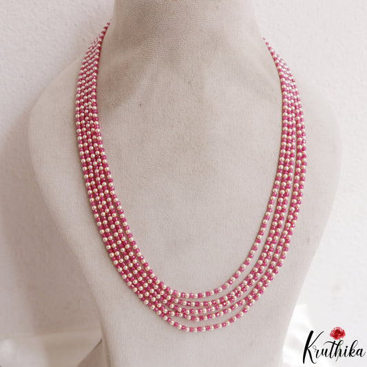 Elegant Multi Layer Pearl Bead Haaram LH2140 (Available In 5 Colors)